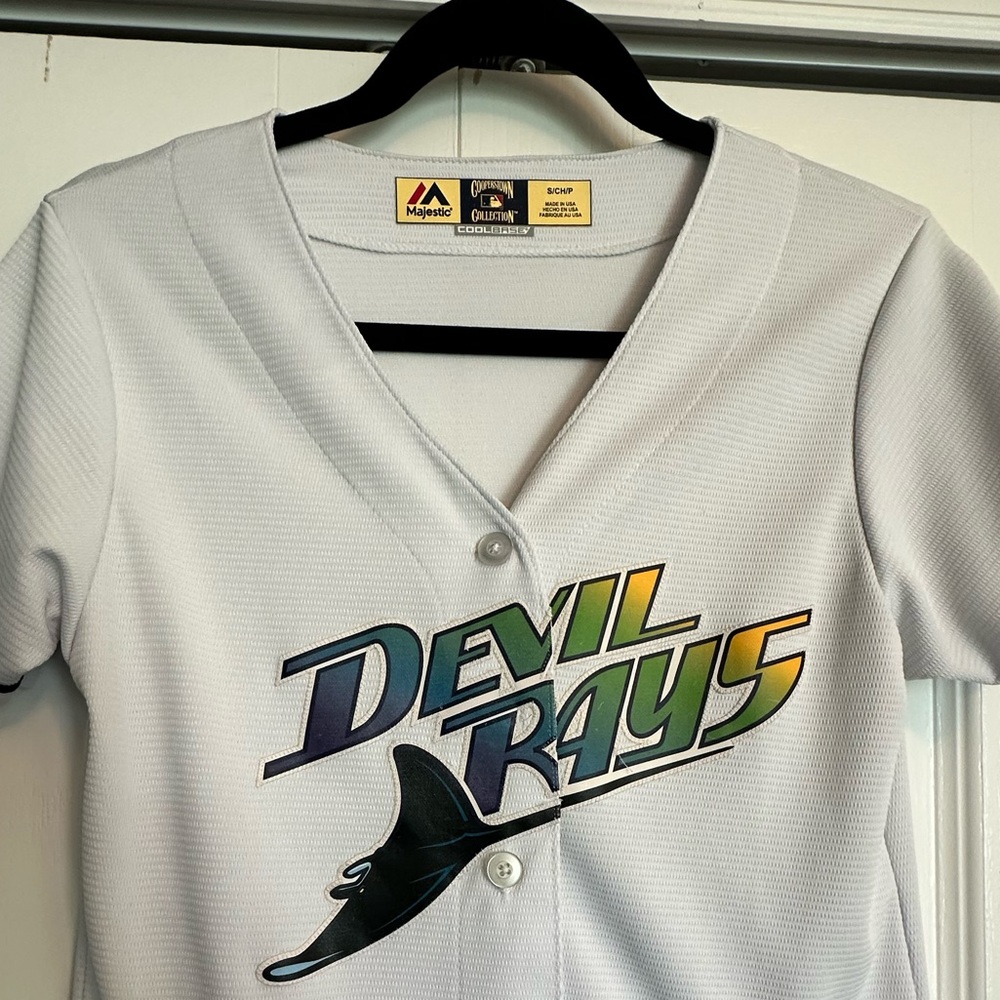 Majestic Tampa Bay Rays Throwback Devil Rays Jersey – Women’s Small